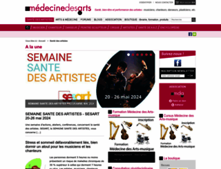 medecine-des-arts.com screenshot