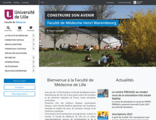 medecine.univ-lille2.fr screenshot