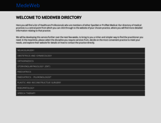 medeweb.co.za screenshot