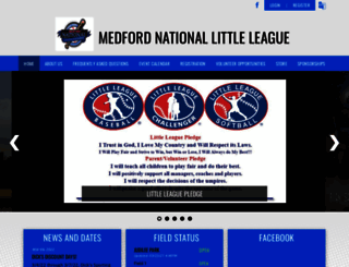 medfordnationallittleleague.com screenshot