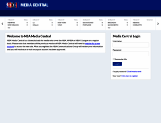 mediacentral.nba.com screenshot