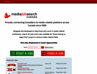 mediajobsearchcanada.com screenshot