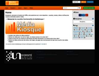 mediakiosque.univ-pau.fr screenshot