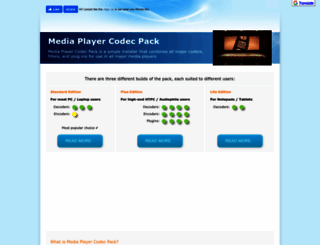 mediaplayercodecpack.com screenshot