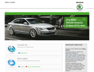 mediaportal.skoda-auto.com screenshot
