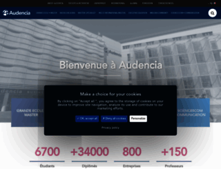 mediatheque.audencia.com screenshot