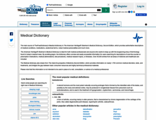 medical-dictionary.tfd.com screenshot