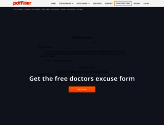 medical-excuse-form.pdffiller.com screenshot