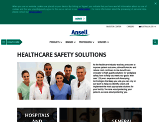 medical.ansell.com.au screenshot