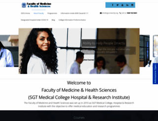 medical.sgtuniversity.ac.in screenshot