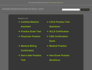 medicalassistantpractice.com screenshot
