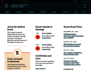 medicalboard.georgia.gov screenshot