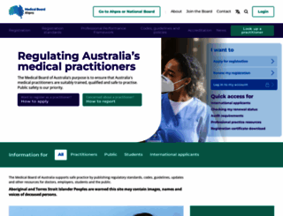 medicalboard.gov.au screenshot