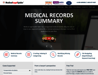 medicallegalspider.com screenshot