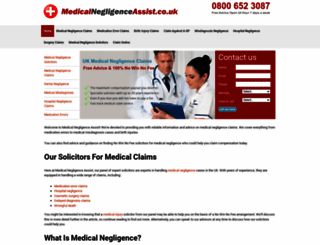 medicalnegligenceassist.co.uk screenshot