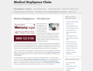 medicalnegligenceclaim.org screenshot