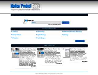 medicalproductguide.com screenshot