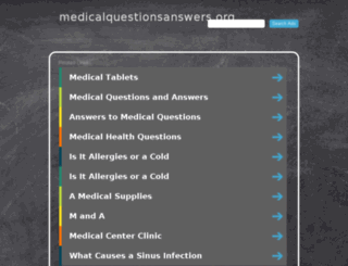 medicalquestionsanswers.org screenshot