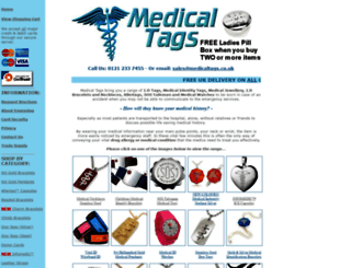 medicaltags.co.uk screenshot