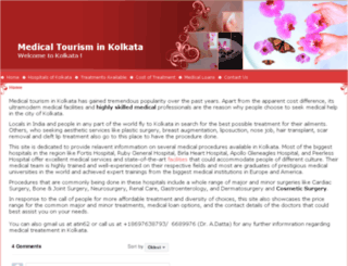 medicaltourisminkolkata.com screenshot