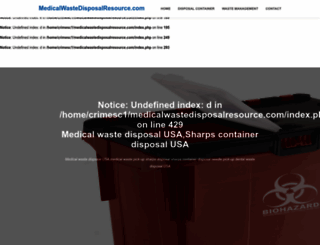 medicalwastedisposalresource.com screenshot