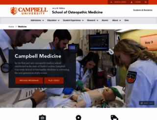 medicine.campbell.edu screenshot
