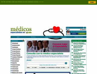 medicosespecialistasen.com screenshot