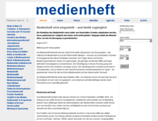 medienheft.ch screenshot