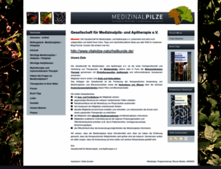 medizinalpilze.de screenshot