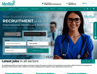 medlinerecruitment.com screenshot