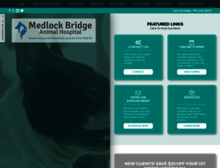 medlockbridgevet.com screenshot