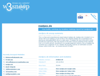 medpex.de.w3snoop.com screenshot