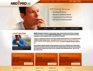 medpromedicaltesting.com screenshot