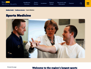 medstarsportsmedicine.org screenshot