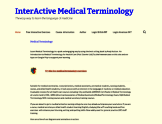 medterminologyforcare.co.uk screenshot