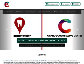 meerutdentalandpsychologyclinic.in screenshot
