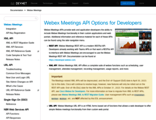 meetings-api.webex.com screenshot
