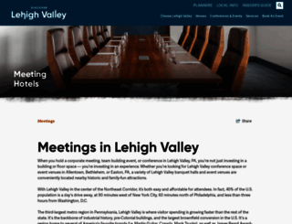meetings.discoverlehighvalley.com screenshot