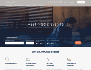 meetings.melia.com screenshot