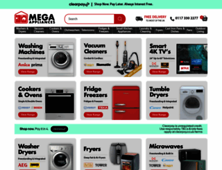 megaappliances.co.uk screenshot