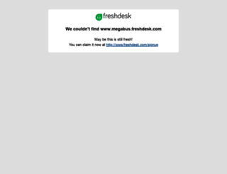 megabus.freshdesk.com screenshot