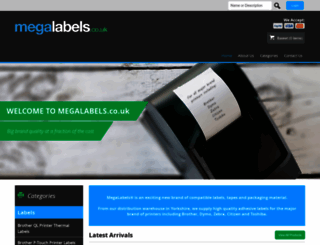 megalabels.co.uk screenshot