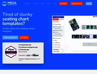 megaseatingplan.com screenshot