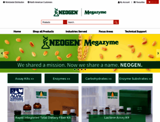 megazyme.com screenshot