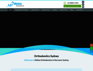 mehtaorthodontics.com.au screenshot