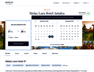 melas-lara-hotel.antalyahotel.org screenshot