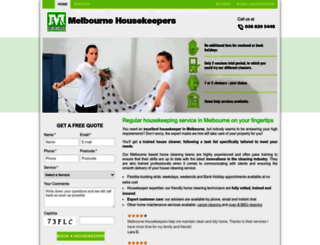 melbournehousekeepers.com.au screenshot