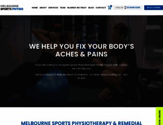 melbournesportsphysiotherapy.com.au screenshot