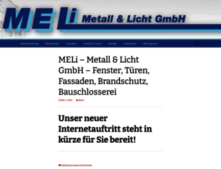 meli-metall-licht.de screenshot