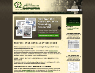melickprofessionalgenealogists.com screenshot